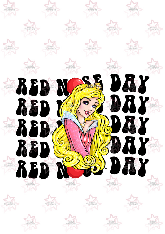 Princess 3 | DTF Transfer | Hiccup Exclusive Design | Red Nose Day Repeated Pattern Retro