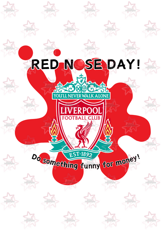 Liverpool | DTF Transfer | Hiccup Exclusive Design | Red Nose Day Football