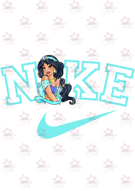 Turquoise Princess | DTF transfer | Hiccup Exclusive Design | Swoosh Tick