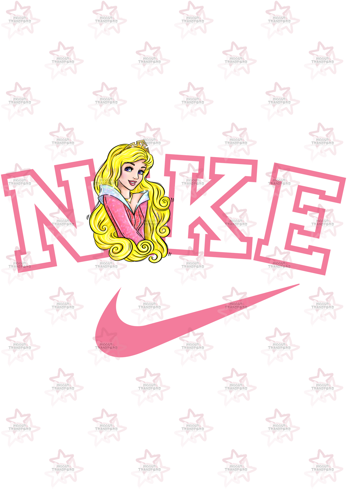 Pink Princess | DTF transfer | Hiccup Exclusive Design | Swoosh Tick