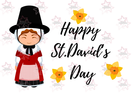 St David’s Day With Woman | DTF transfer | Hiccup Exclusive Design