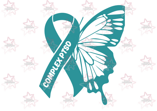 Complex PTSD Awareness Ribbon | DTF transfer | Hiccup Exclusive Design | Mental Health Awareness