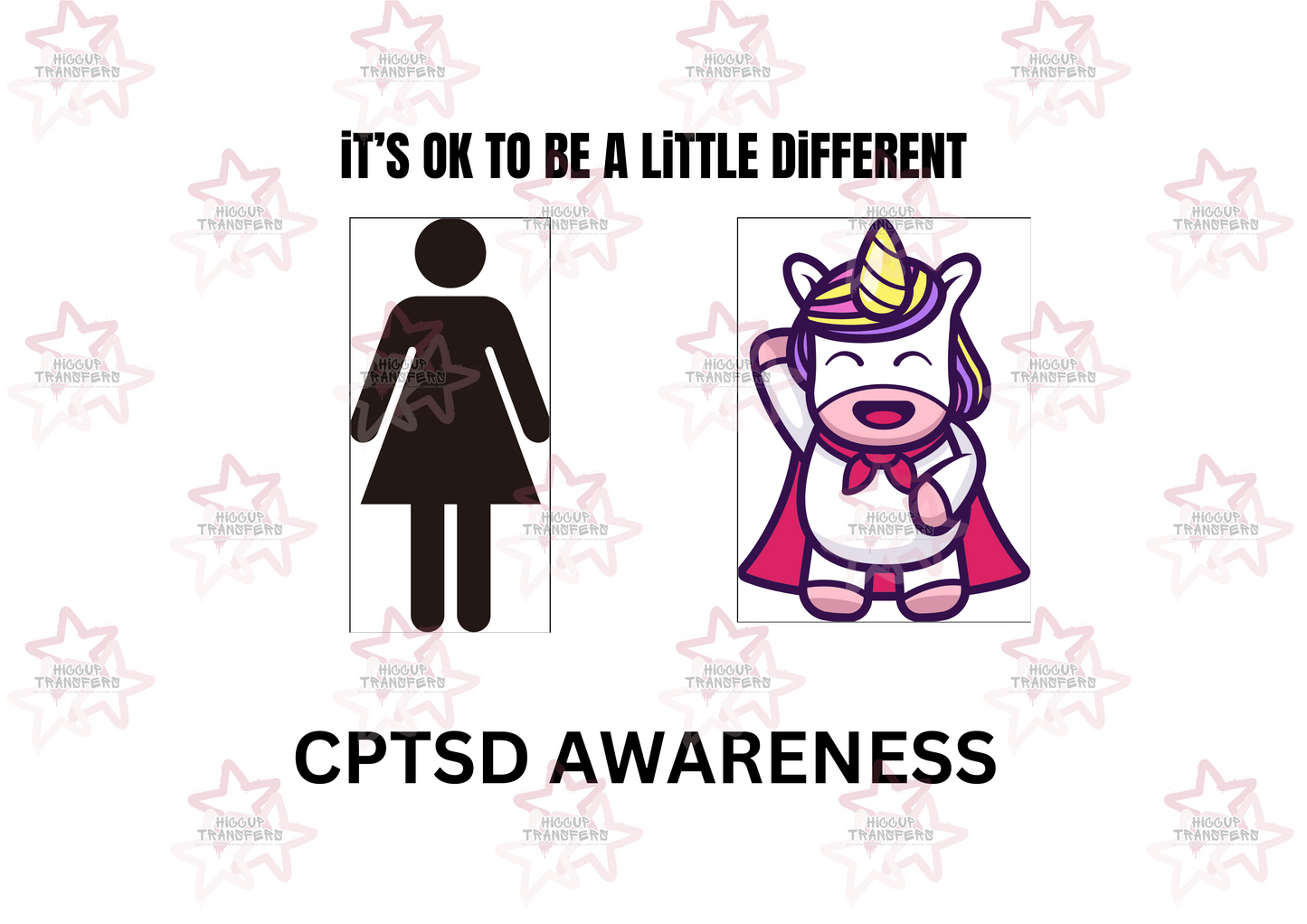 Unicorn | UVDTF 3” / 6” / 8” Decal | Mental Health Awareness CPTSD