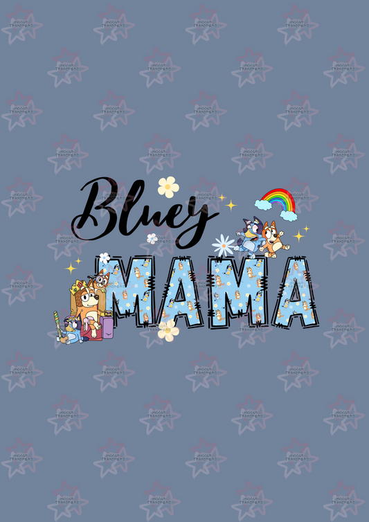 Blue Dog Mama Doodle Letters | DTF transfer | Hiccup Exclusive Design