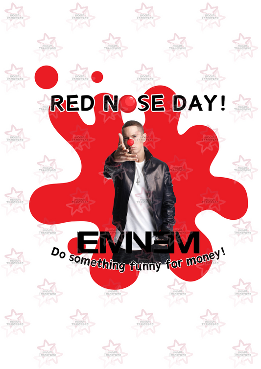 Eminem | DTF Transfer | Hiccup Exclusive Design | Red Nose Day