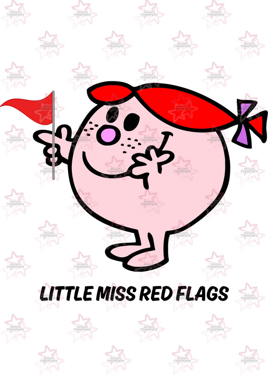 Little Miss Red Flags | UVDTF 3” / 6” / 8” Decal