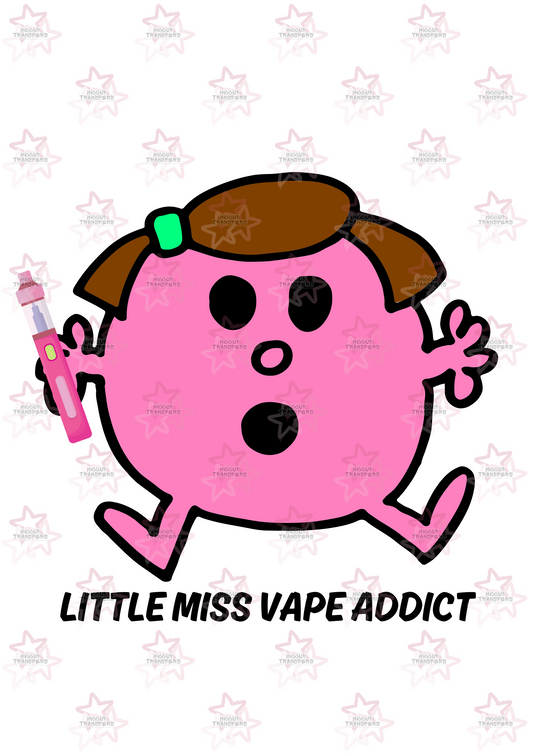 Little Miss Vape Addict | UVDTF 3” / 6” / 8” Decal