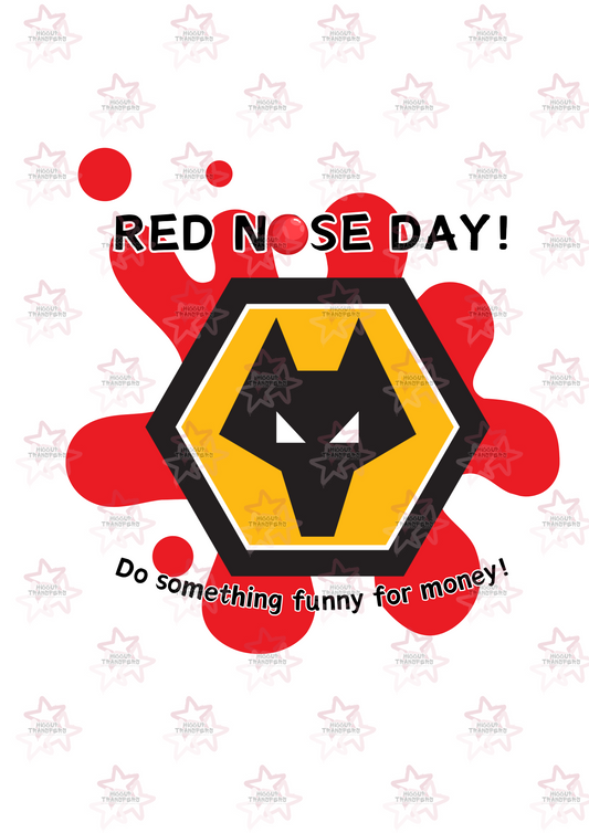 Wolves | DTF Transfer | Hiccup Exclusive Design | Red Nose Day Football