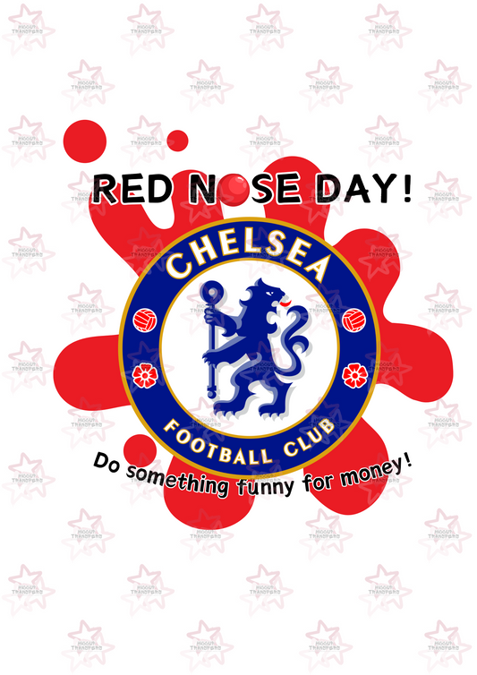 Chelsea | DTF Transfer | Hiccup Exclusive Design | Red Nose Day Football