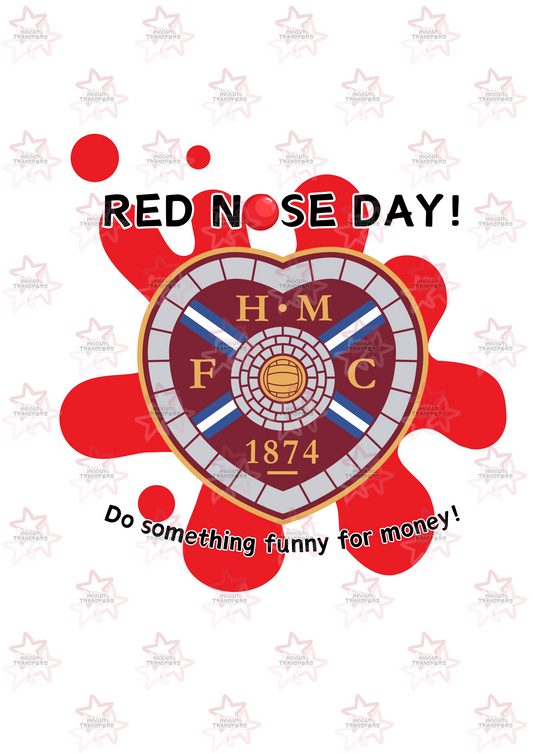 Hearts | DTF Transfer | Hiccup Exclusive Design | Red Nose Day Football