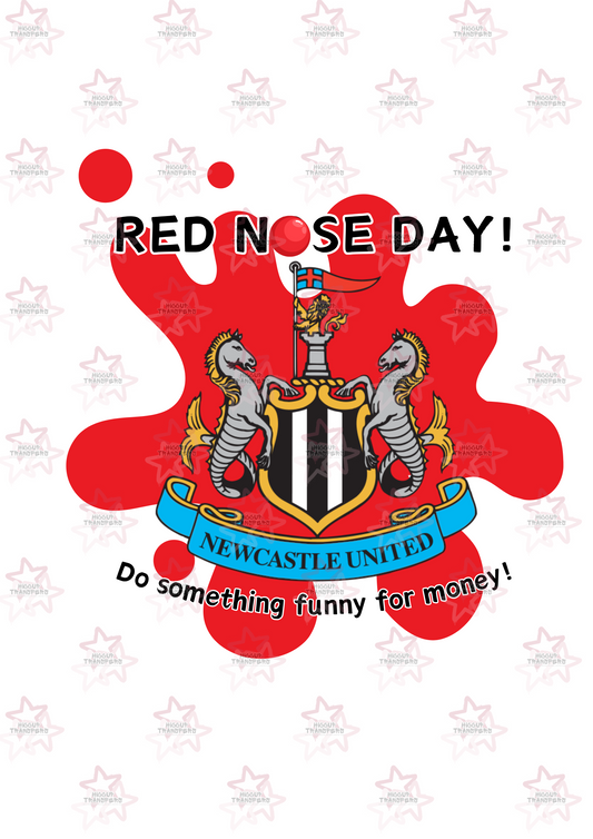 Newcastle | DTF Transfer | Hiccup Exclusive Design | Red Nose Day Football