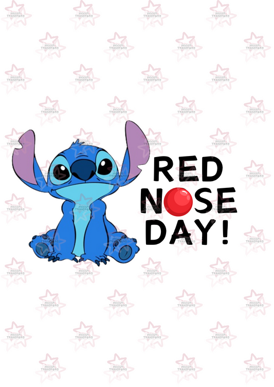 Blue Alien 2 | DTF Transfer | Hiccup Exclusive Design | Red Nose Day