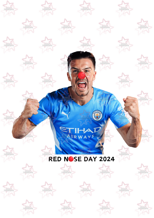 Jack Grealish | DTF Transfer | Hiccup Exclusive Design | Red Nose Day Football