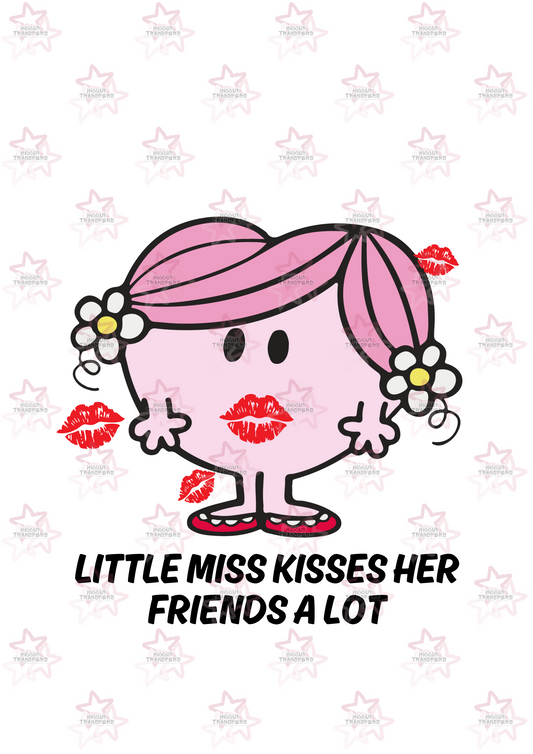 Little Miss Kisses Her Friends A Lot| UVDTF 3” / 6” / 8” Decal