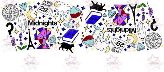 Swiftie Midnights | Decal Sheet on 16oz Libbey Wrap