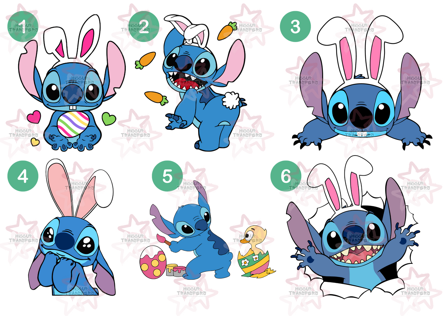 Blue Alien 2 Choice Sheet | Easter | UVDTF 3” / 6” / 8” Decal