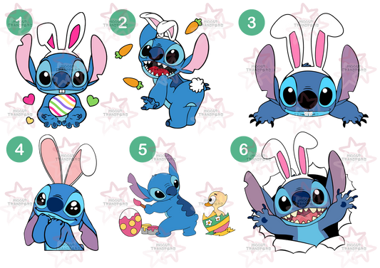 Blue Alien 2 Choice Sheet | Easter | UVDTF 3” / 6” / 8” Decal