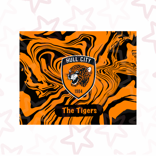 Hull City The Tigers | Sublimation Wrap 20oz Tumbler, 11oz Mug, 16oz Libbey | Hiccup Exclusive