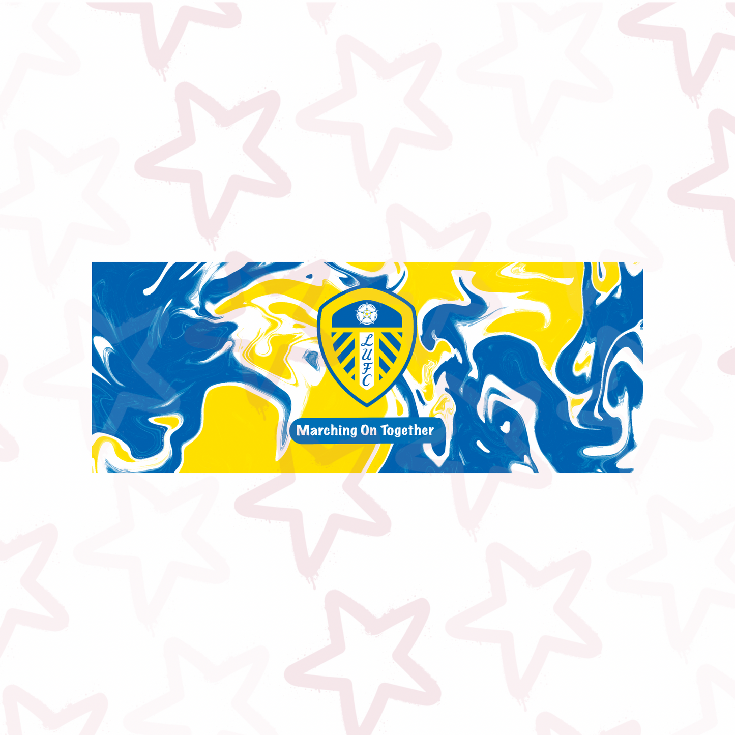Leeds United Marching On Together | Sublimation Wrap 20oz Tumbler, 11oz Mug, 16oz Libbey | Hiccup Exclusive