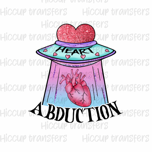 Heart abduction DTF transfer