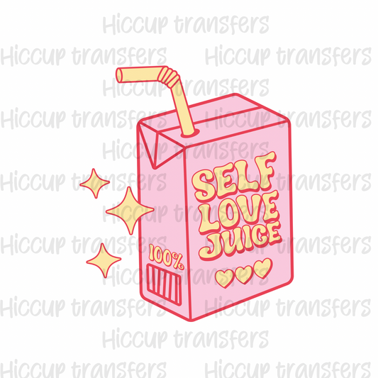 Self love juice dtf transfer