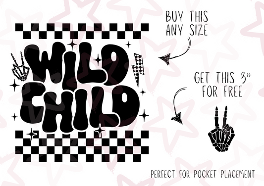Wild Child Lightening | Kids Slogan Designs | DTF transfer
