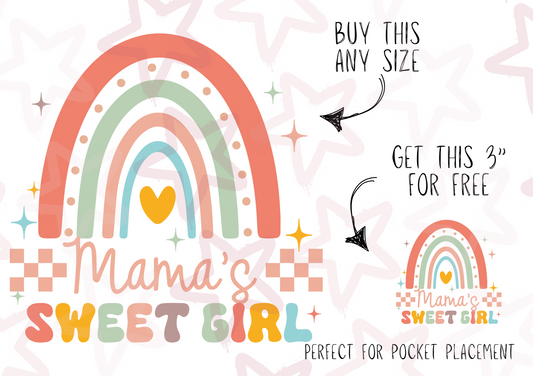 Mama’s Sweet Girl | Kids Slogan Designs | DTF transfer