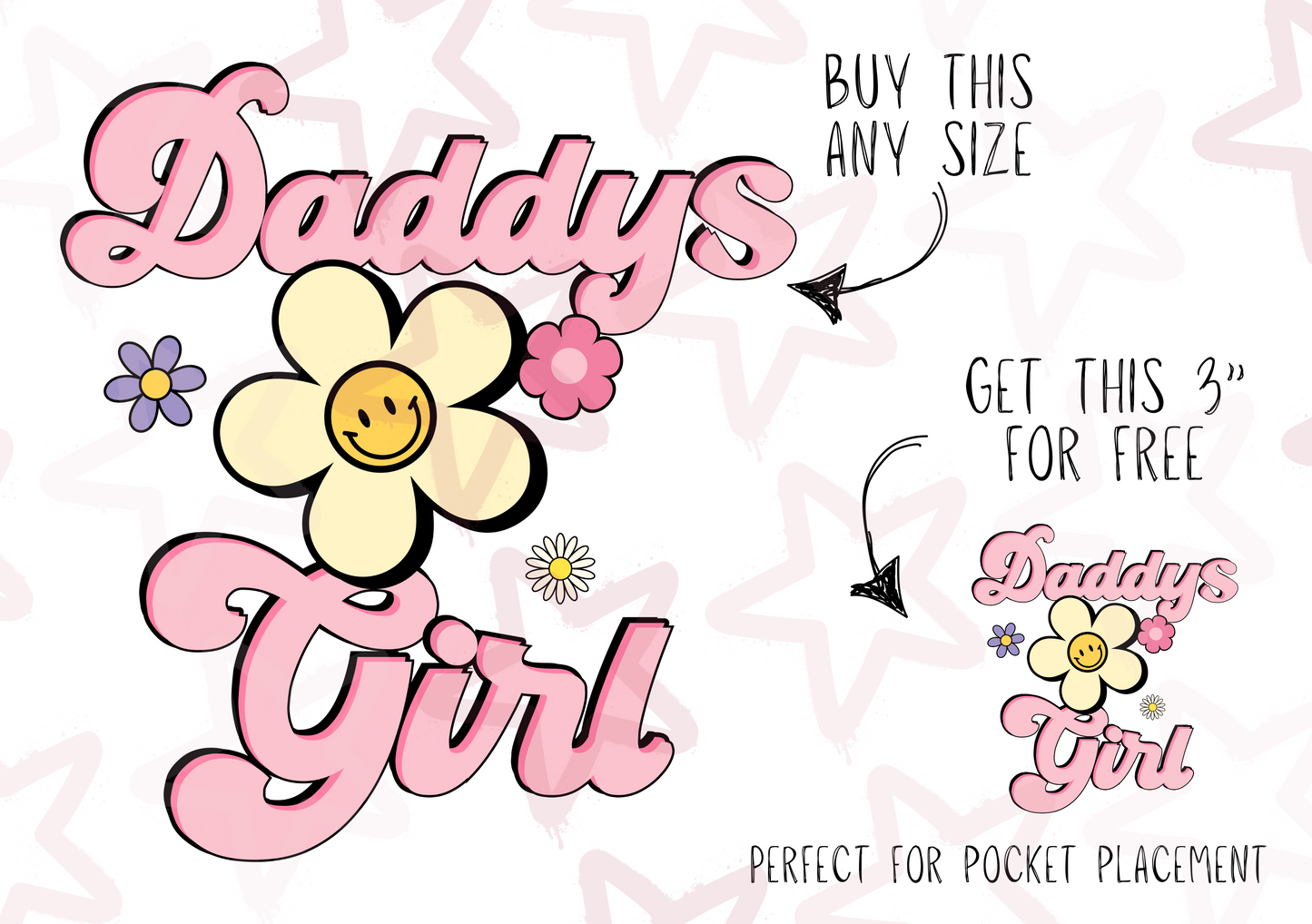 Daddy’s Girl | Kids Slogan Designs | DTF transfer