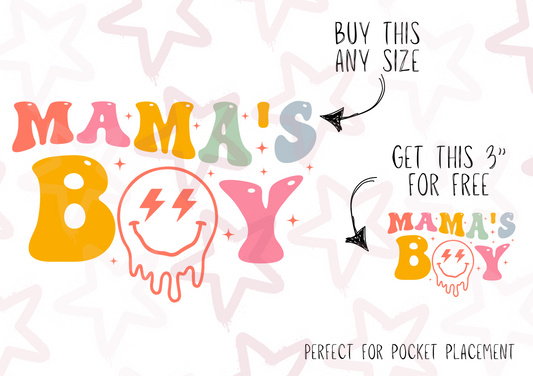 Mama’s Boy | Kids Slogan Designs | DTF transfer