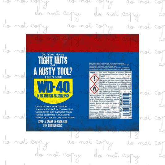 WD40 Tight Nuts | 20oz Tumbler Sublimation Wrap