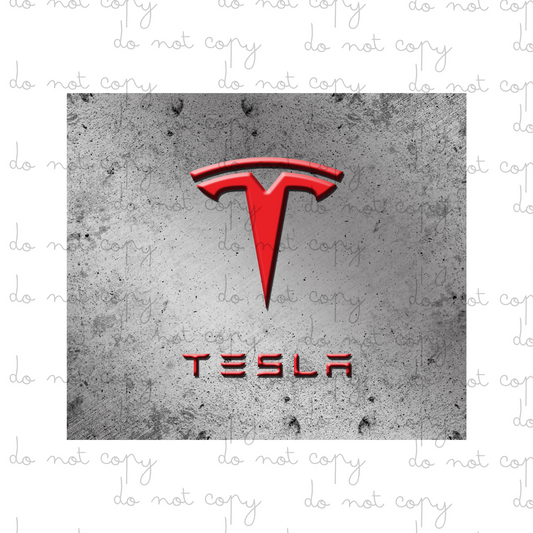 Tesla Rust Effect | 20oz Tumbler Sublimation Wrap