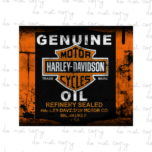 Harley Oil Rust Effect | 20oz Tumbler Sublimation Wrap