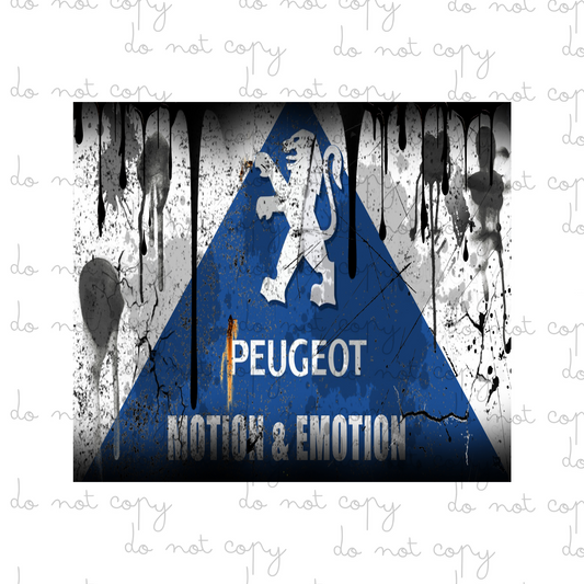 Peugeot Rust Effect | 20oz Tumbler Sublimation Wrap