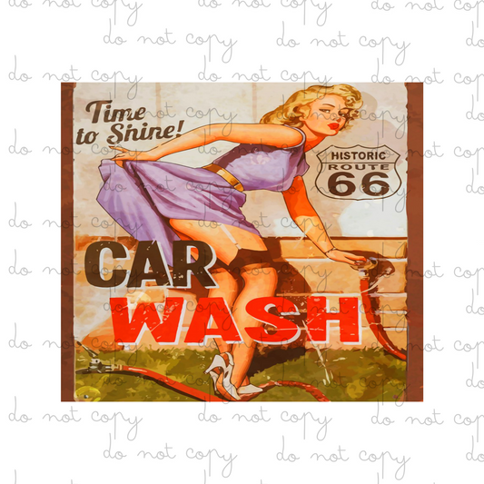 Retro Car Wash  | 20oz Tumbler Sublimation Wrap
