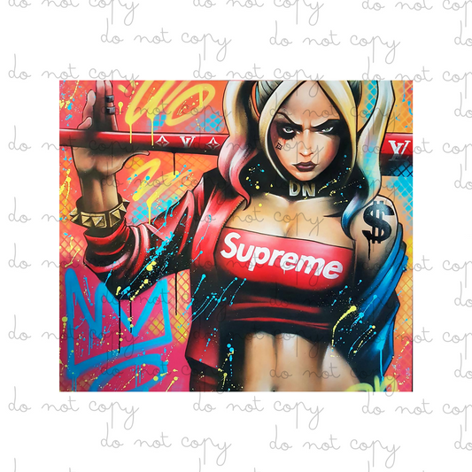 Harley Quinn Supreme Graffiti | 20oz Tumbler Sublimation Wrap