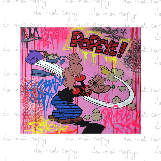 Popeye Graffiti | 20oz Tumbler Sublimation Wrap