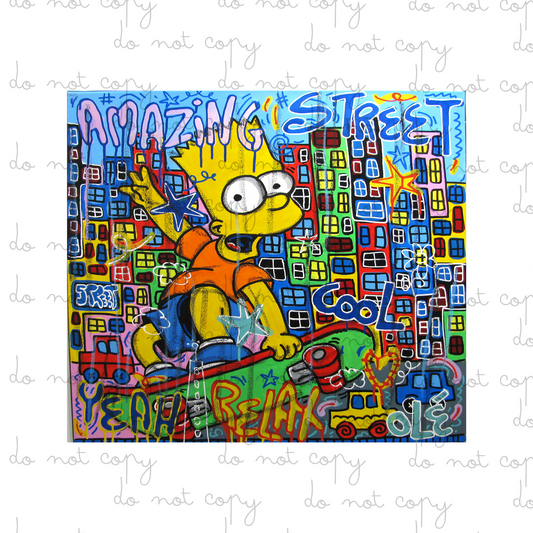 Bart Graffiti | 20oz Tumbler Sublimation Wrap