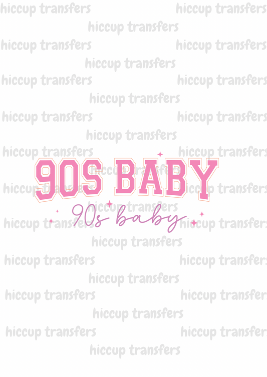 90s baby DTF transfer