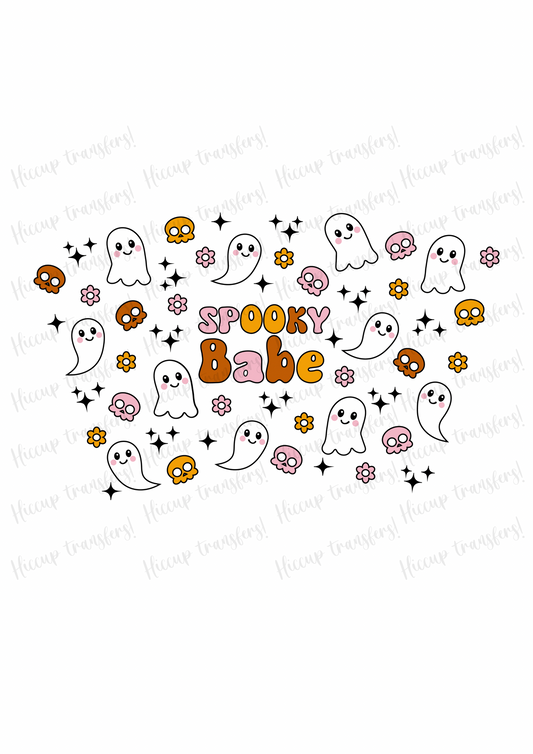 Spooky babe Halloween UVDTF 24oz cold cup wrap