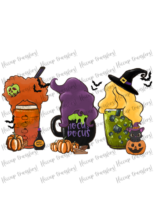 Hocus pocus Halloween Cups DTF transfer