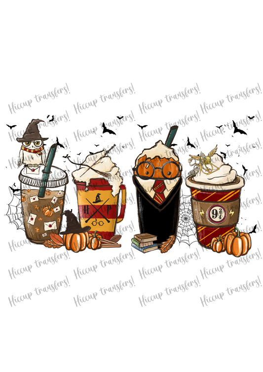 Wizards Halloween Cups DTF transfer