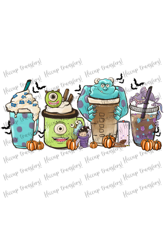 Monsters Halloween Cups DTF transfer