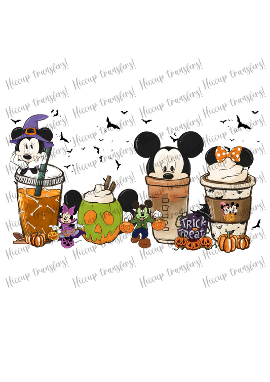 Mouse Halloween Cups UVDTF transfer