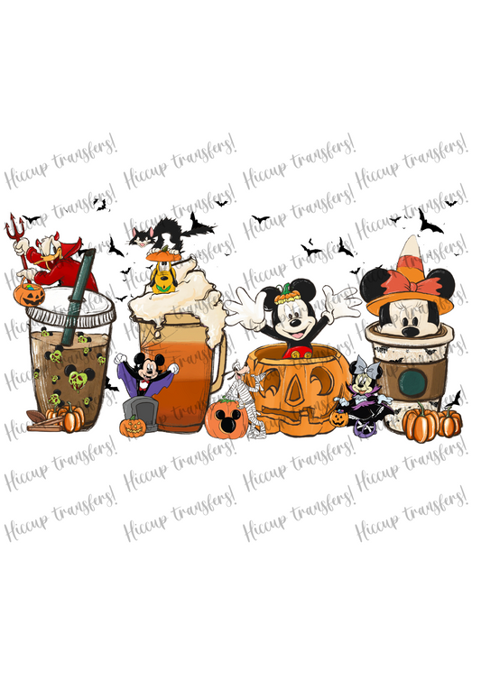 Mouse Halloween Cups UVDTF transfer