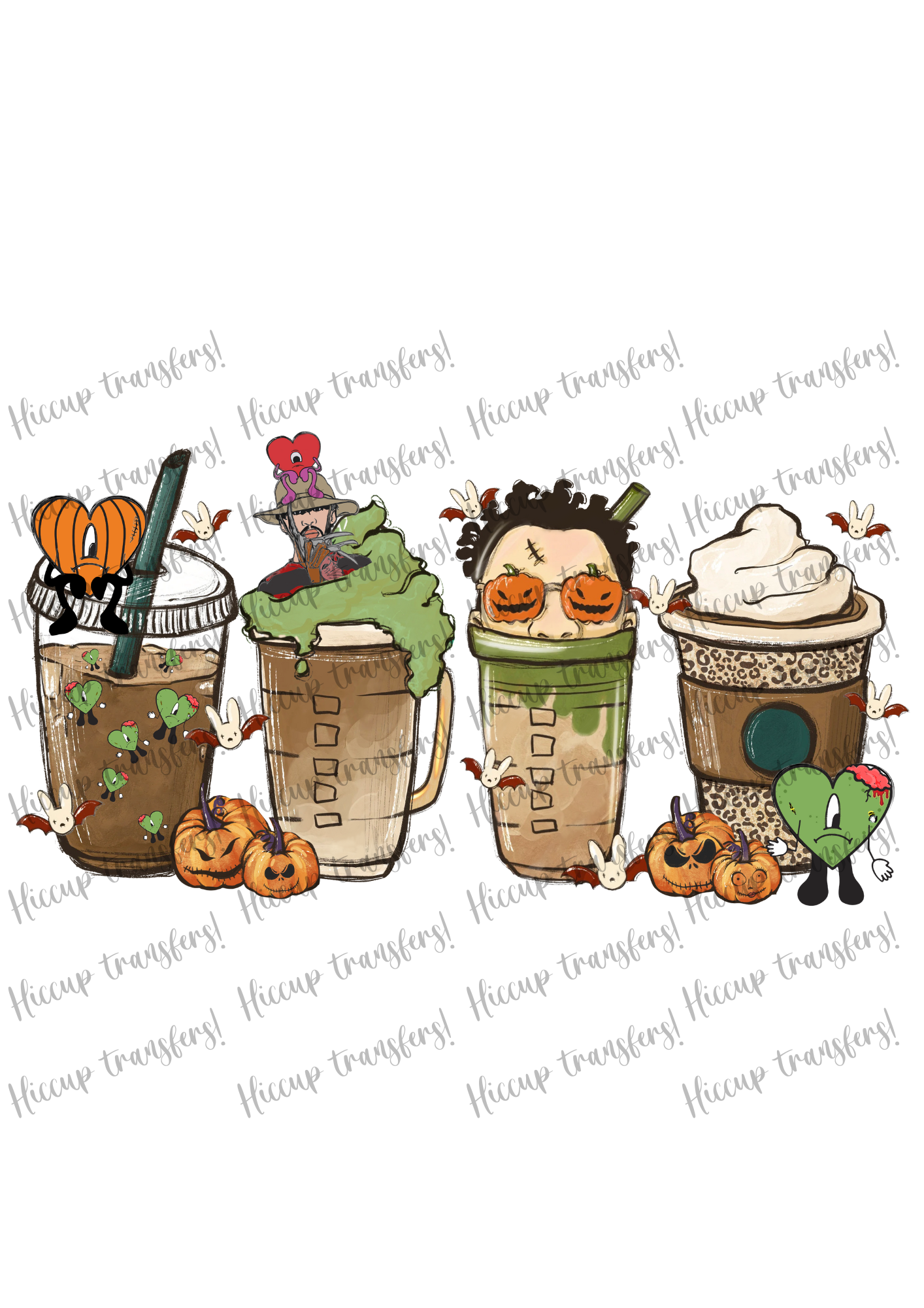 Halloween Cups DTF transfer