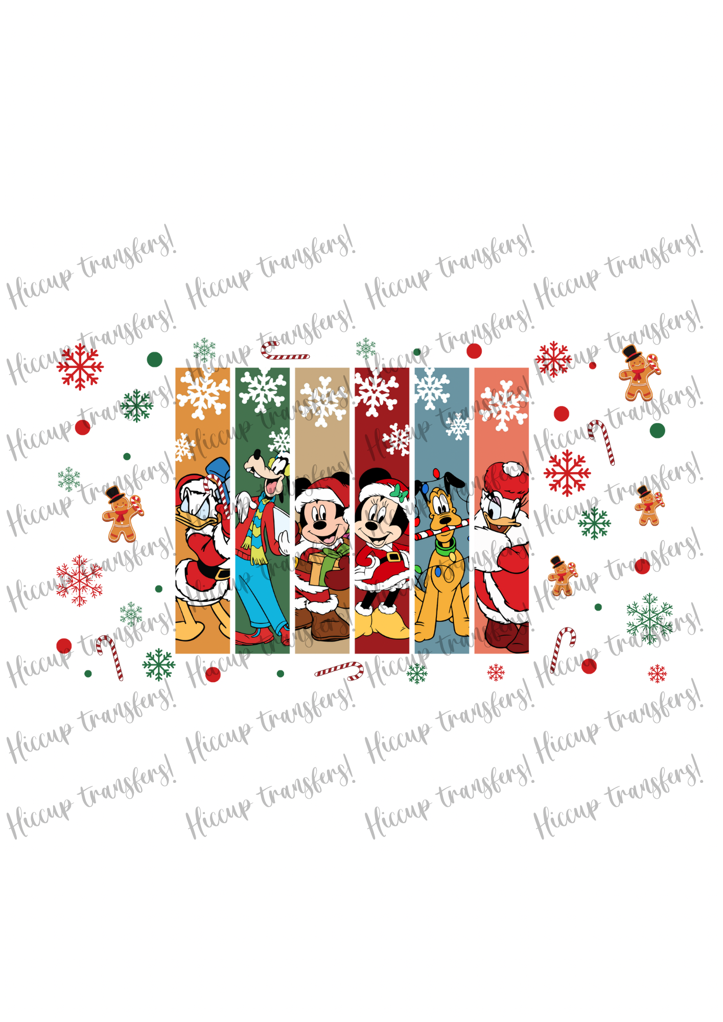 Christmas character blocks | 16oz Libbey Wrap