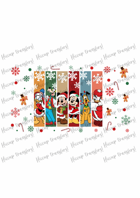 Christmas character blocks | 16oz Libbey Wrap