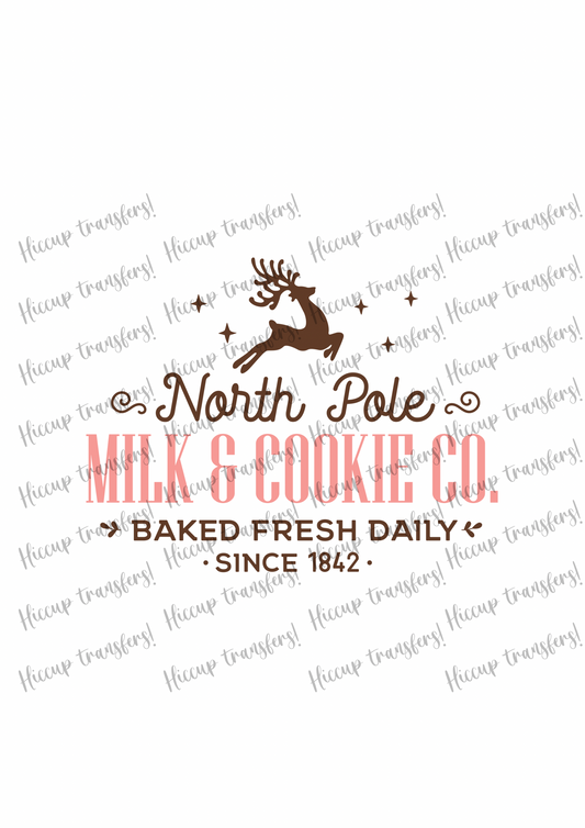 Milk & Cookie Co Christmas DTF transfer