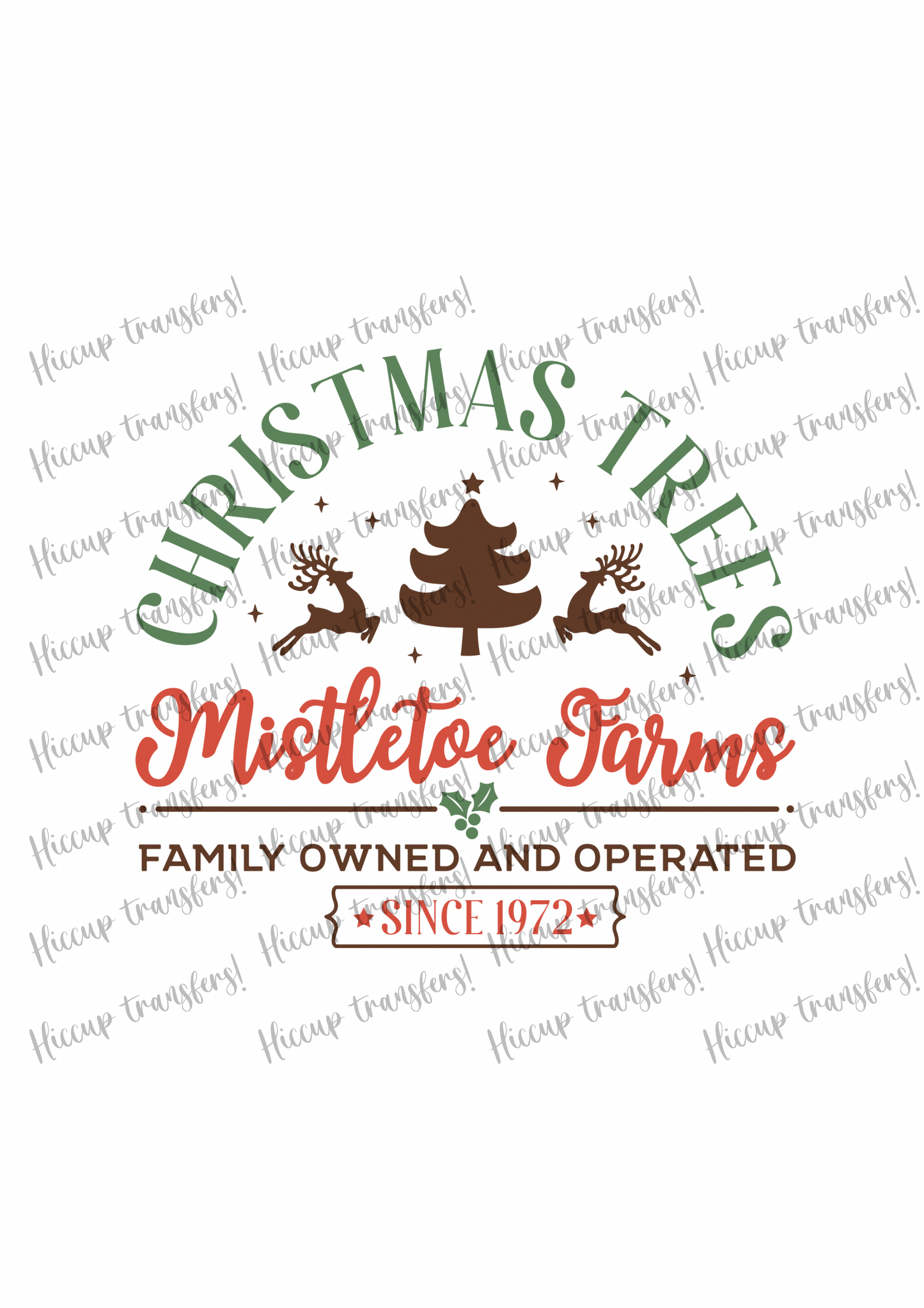 Mistletoe Farms Christmas DTF transfer