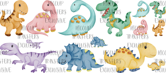 Watercolour Dinosaur | UVDTF Decal Sheet